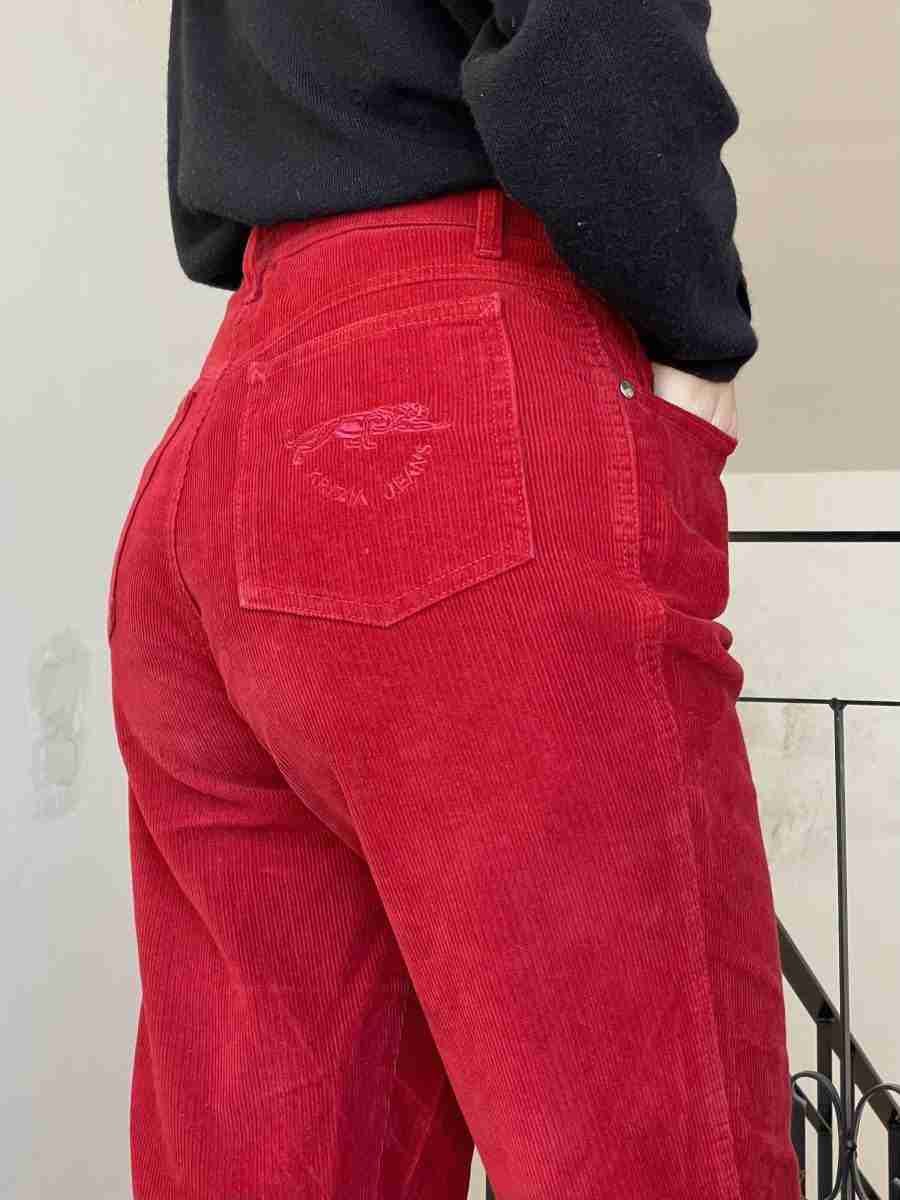 3DA3A135-E7CA-4447-8F8A-F1AF15BEB547 Pantalone in velluto Krizia