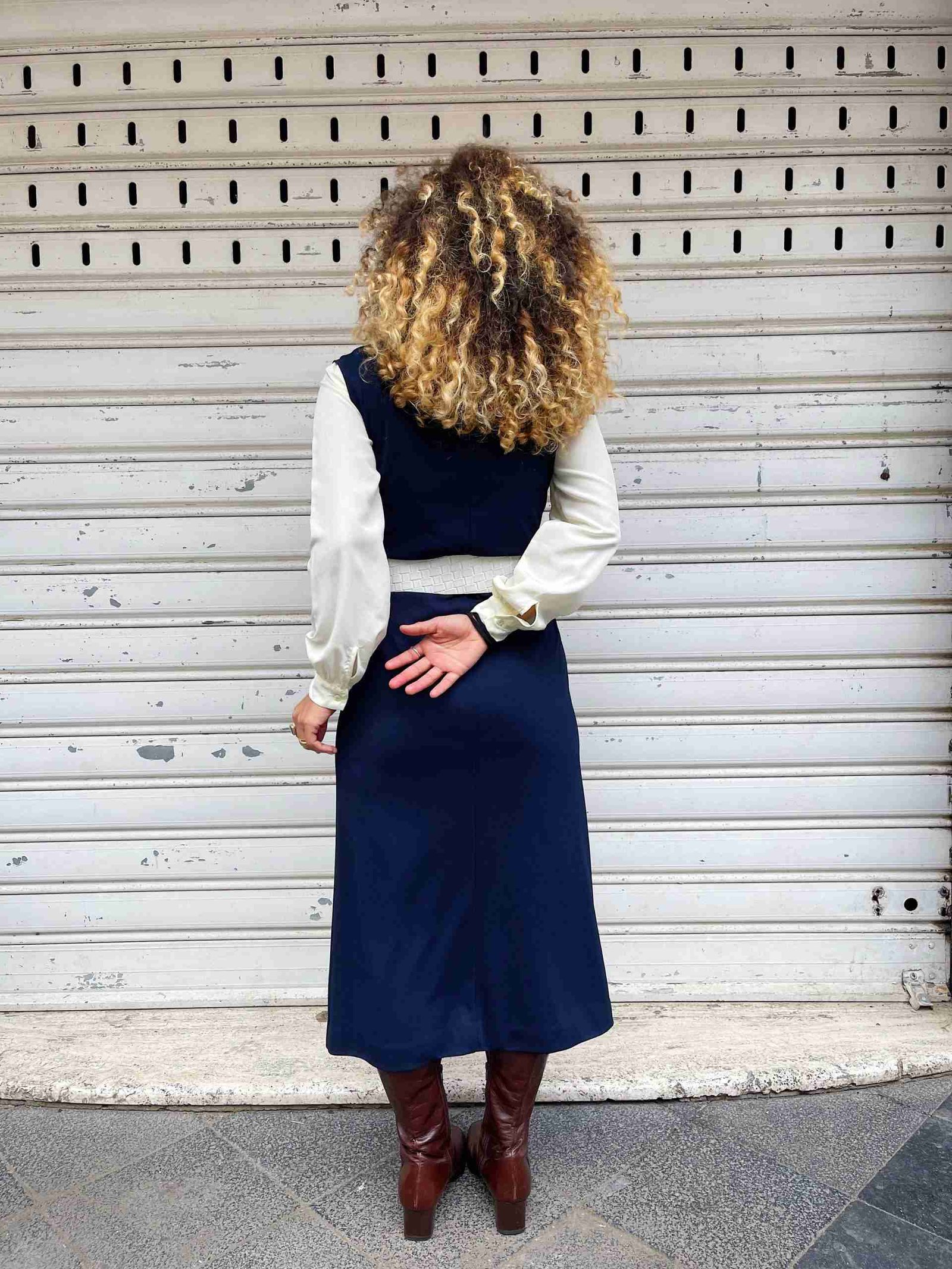 Abito smanicato  blu