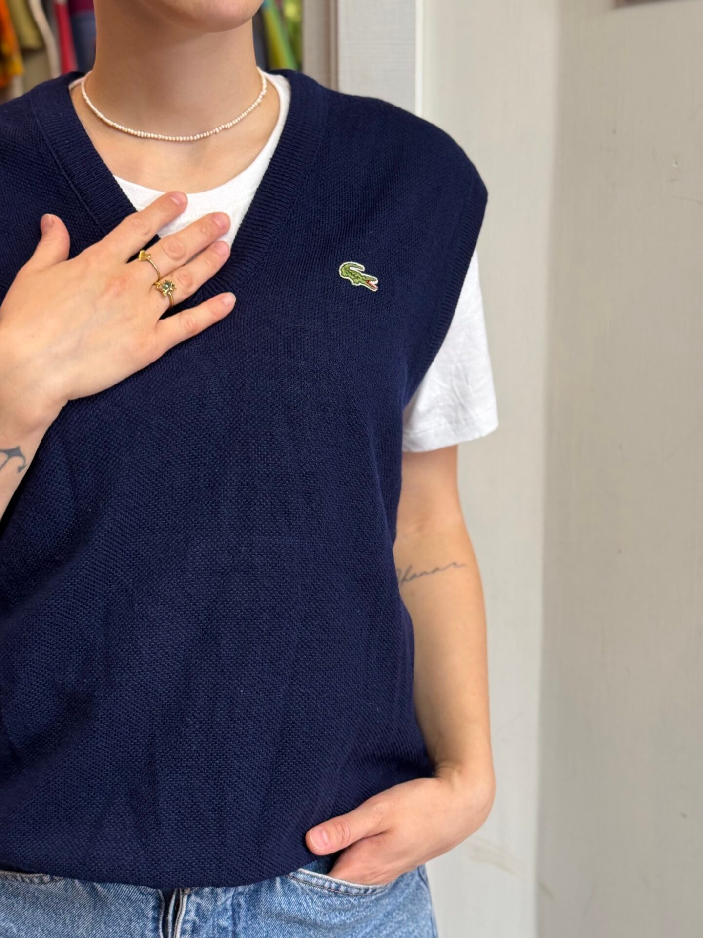 Gilet blu  Lacoste