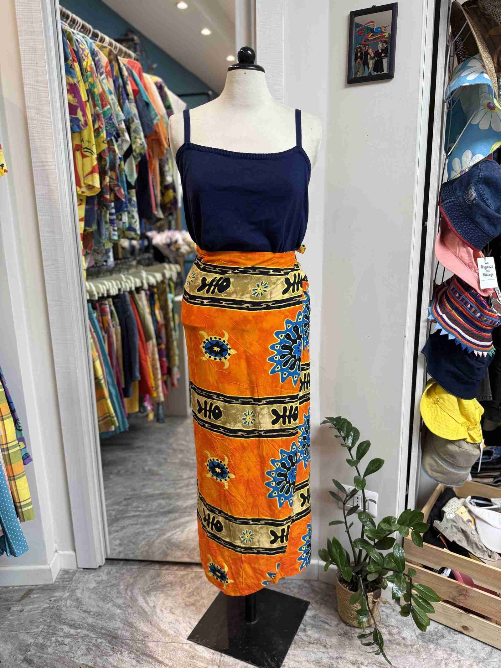 Gonna portafoglio arancione