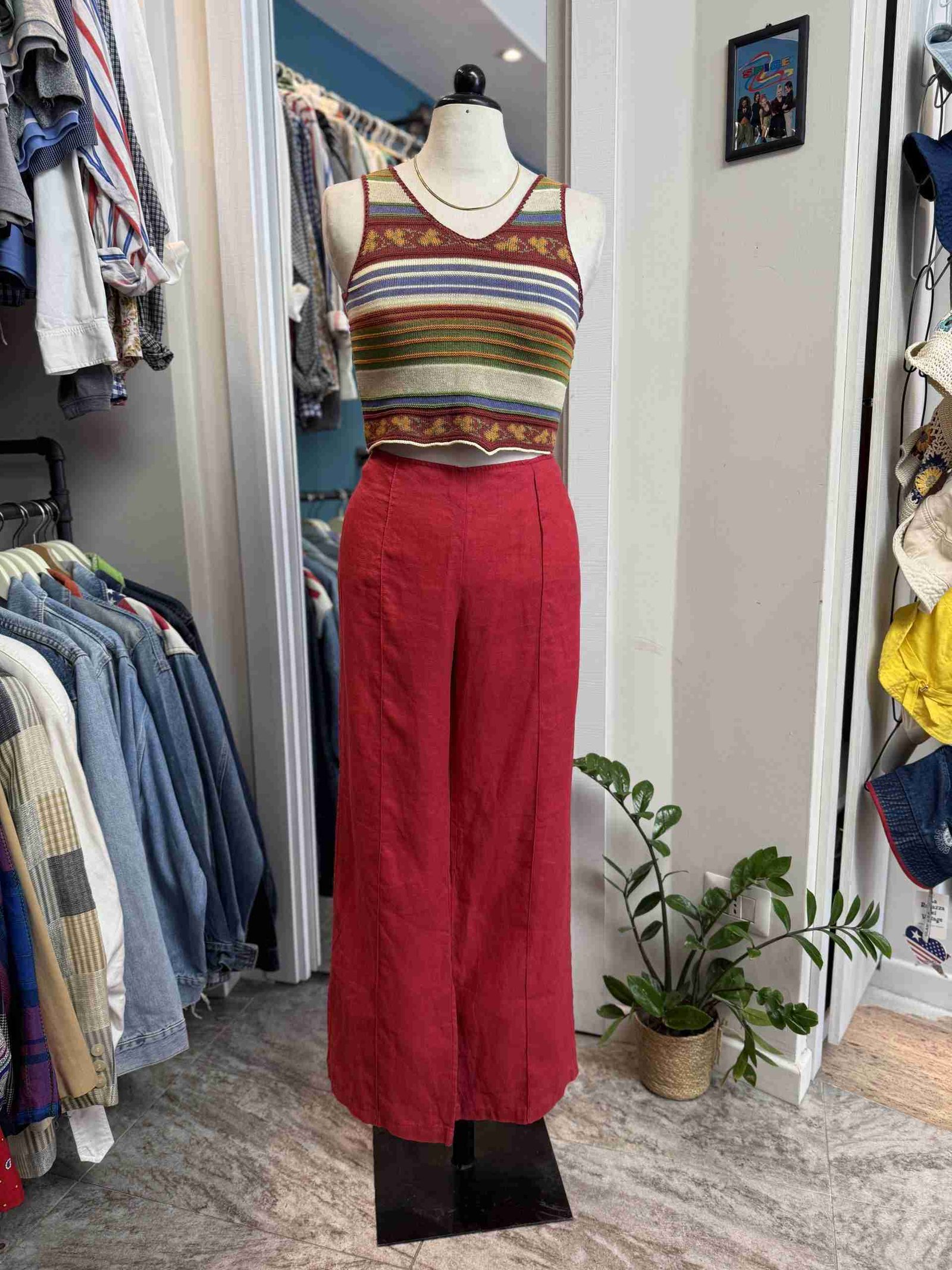 IMG_0695 Pantalone rosso in lino