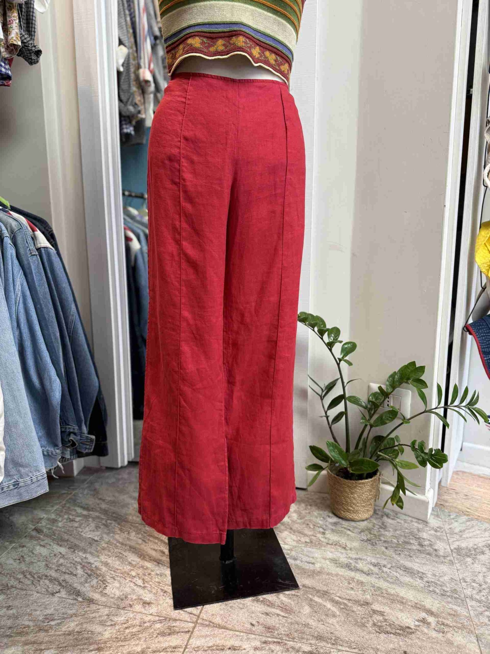 IMG_0699 Pantalone rosso in lino