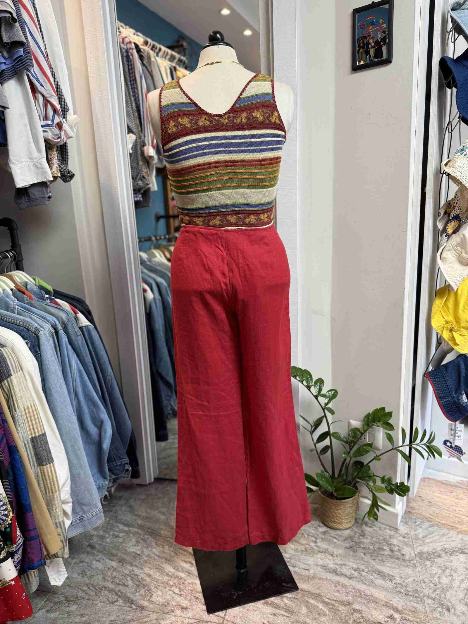 IMG_0702 Pantalone rosso in lino