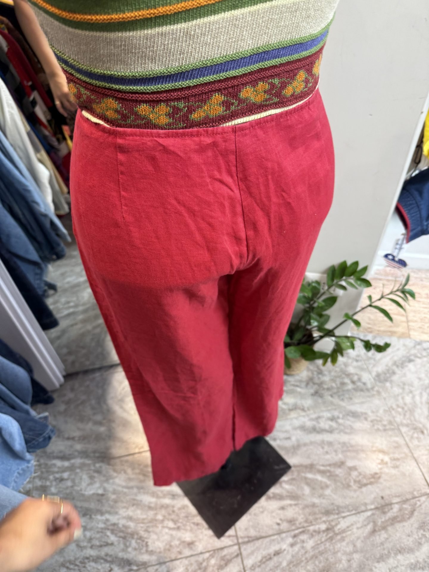 IMG_0703 Pantalone rosso in lino