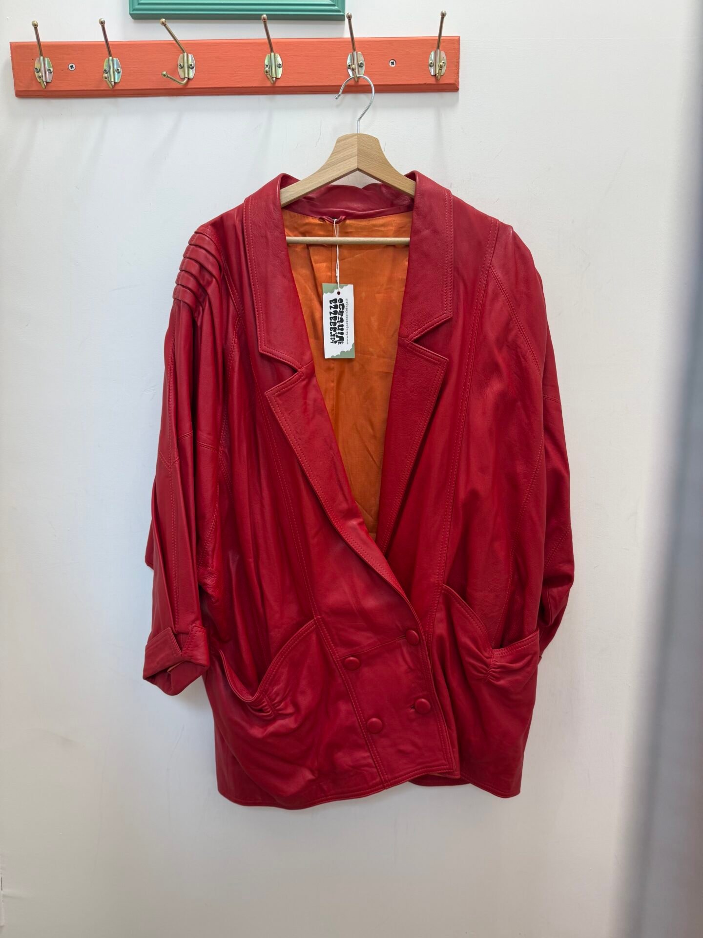 Giacca in pelle rossa