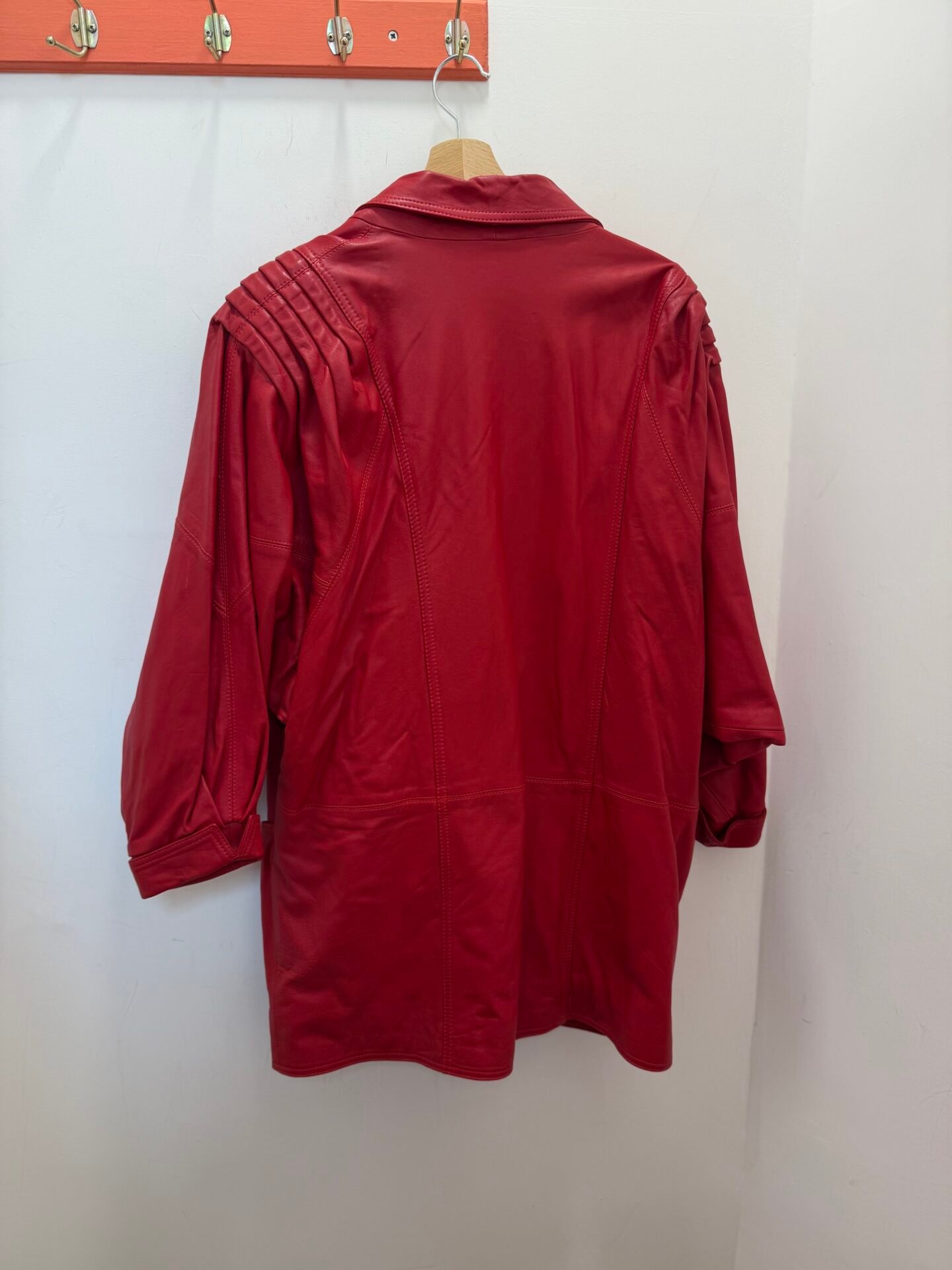 Giacca in pelle rossa