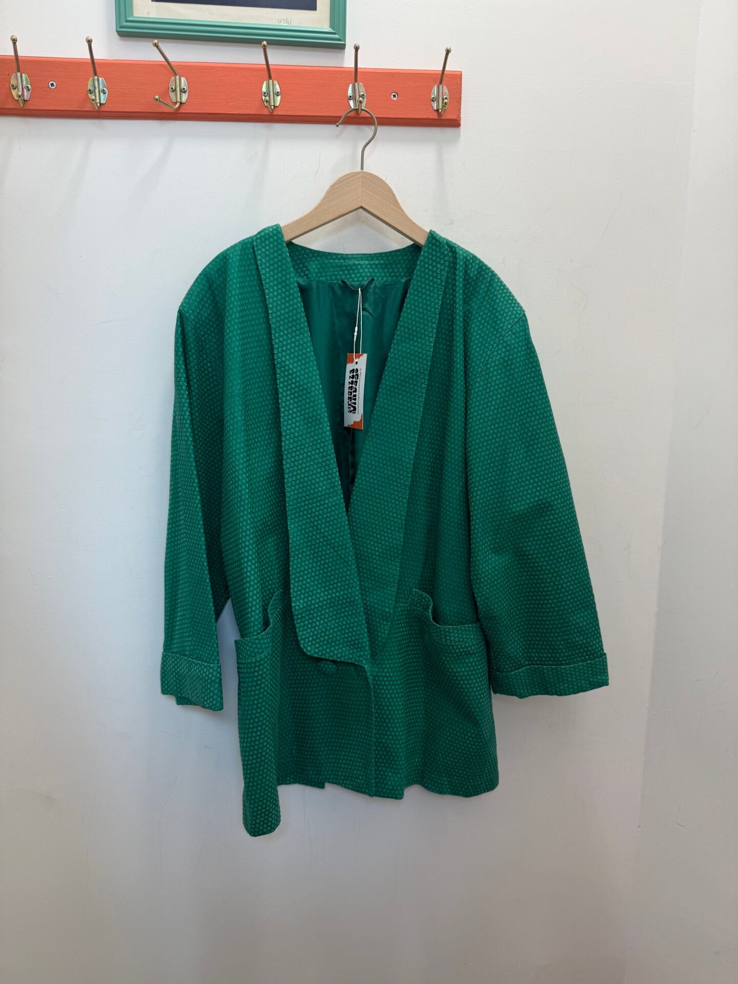 Giacca in pelle verde