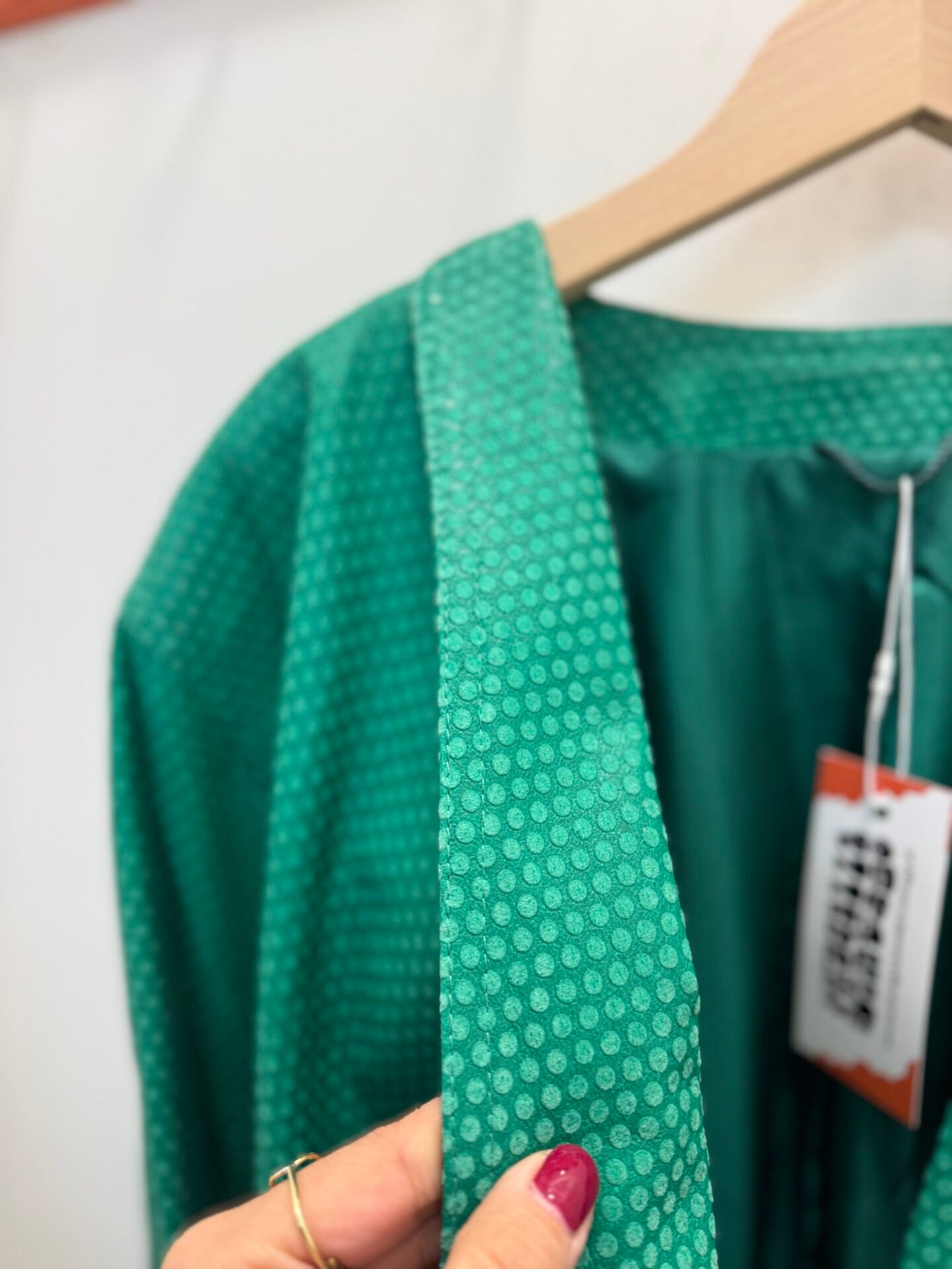 Giacca in pelle verde