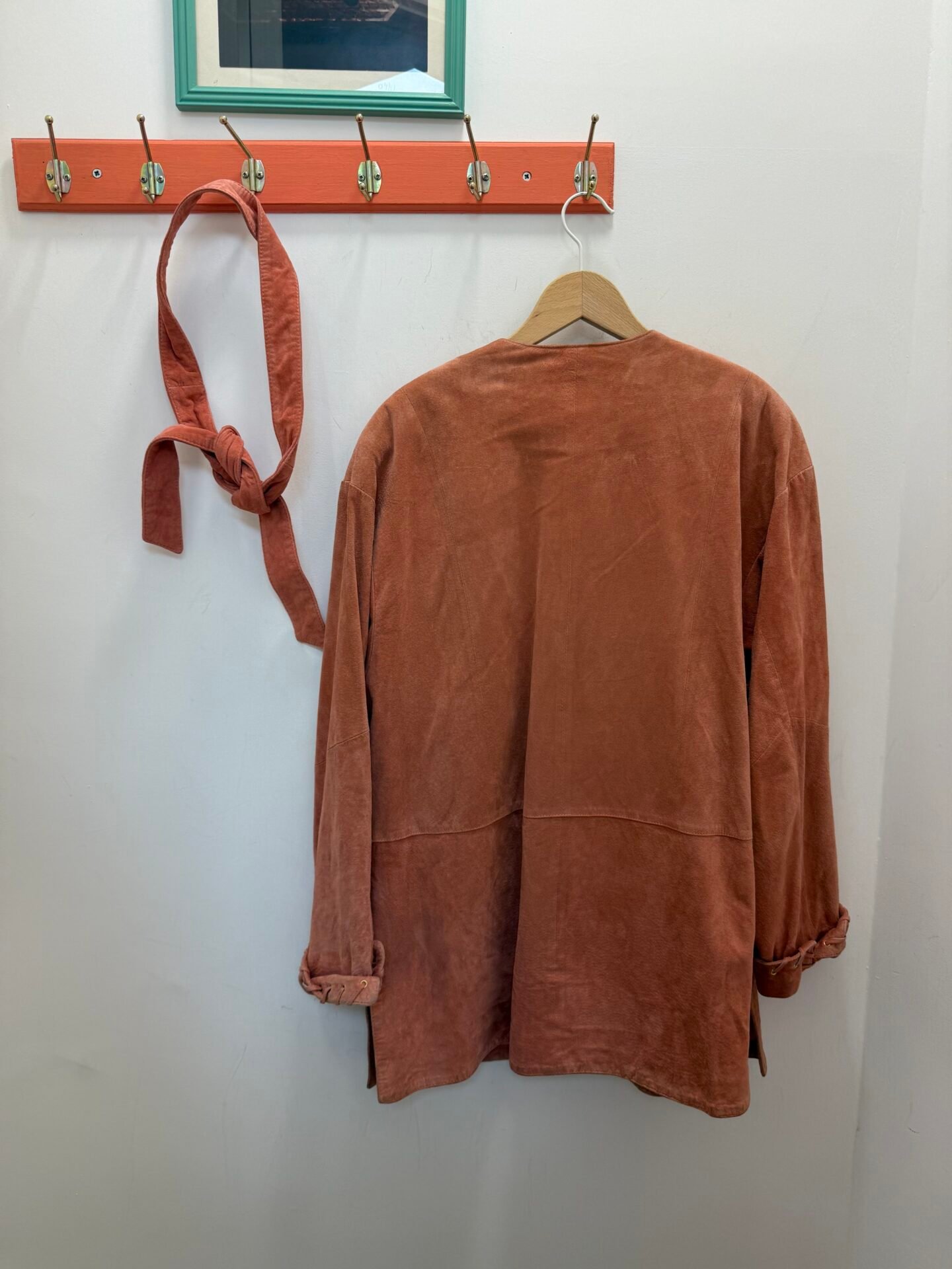 Giacca in pelle arancione