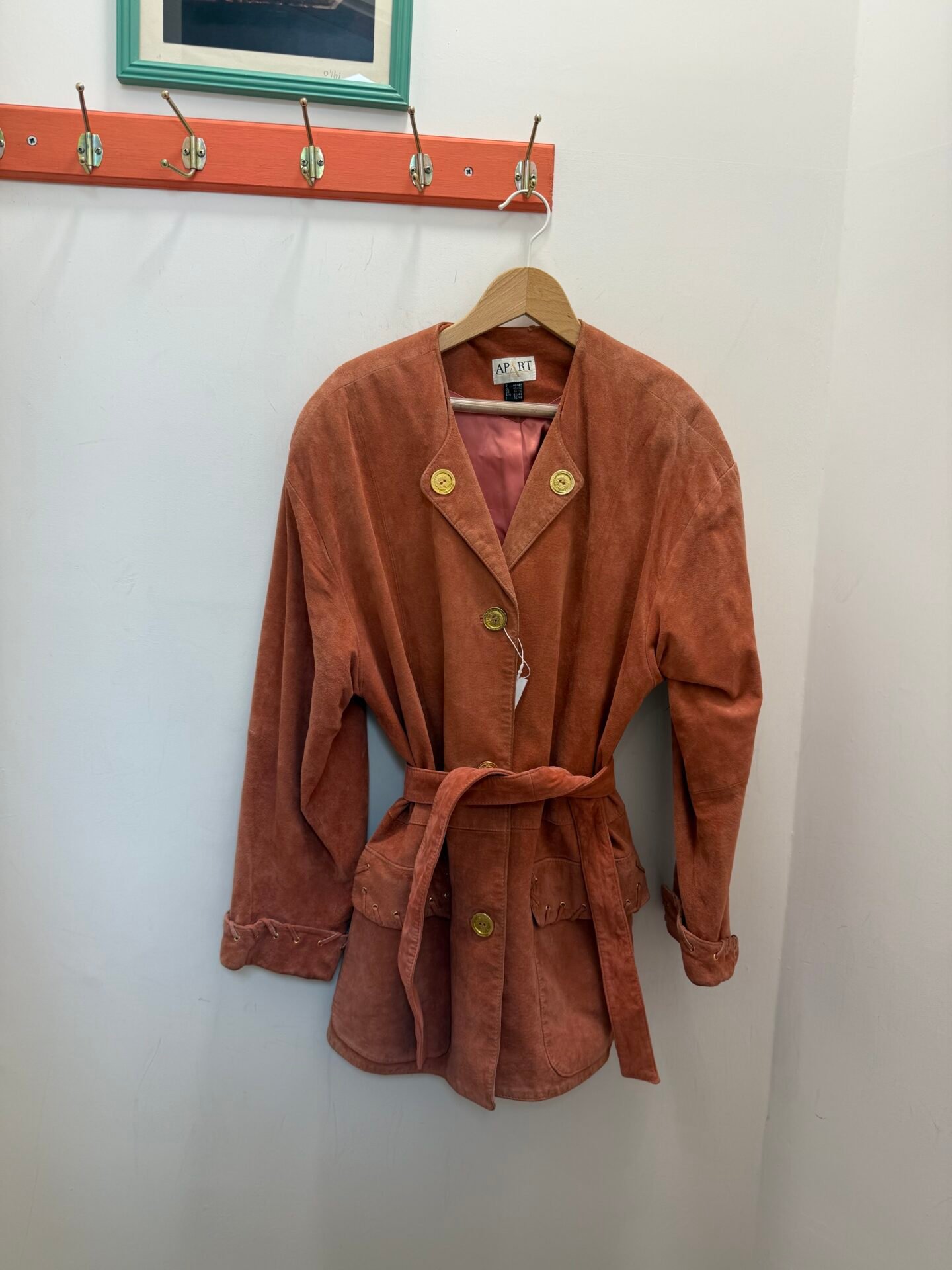 Giacca in pelle arancione