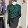 blazer crop verde e nero