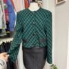 blazer crop verde e nero