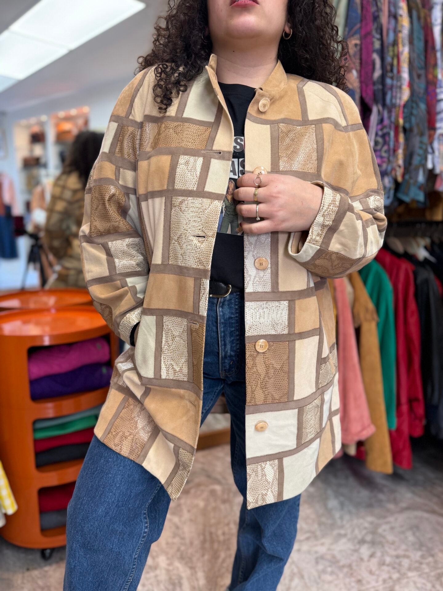 Giacca in pelle anni 70