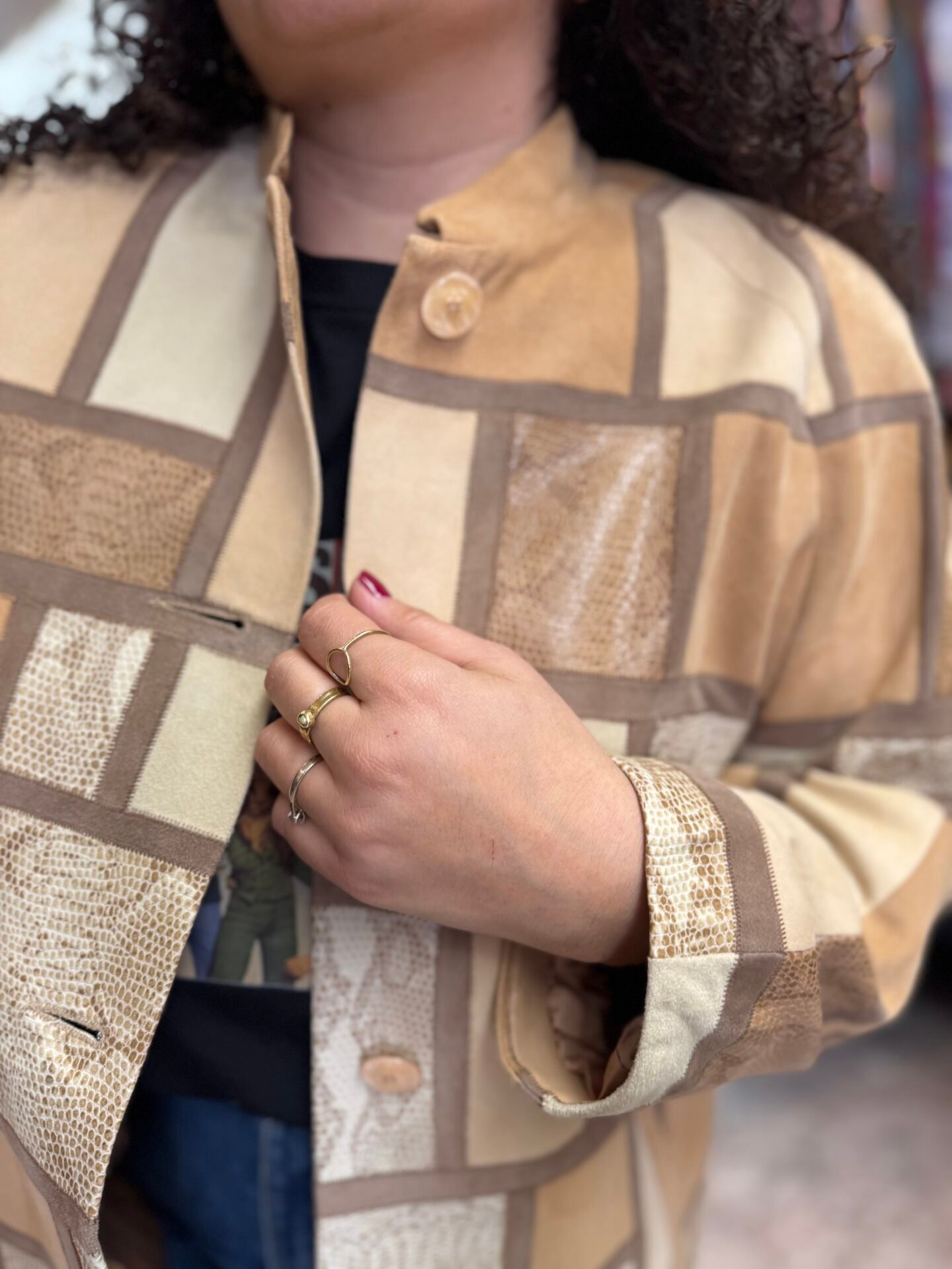 Giacca in pelle anni 70