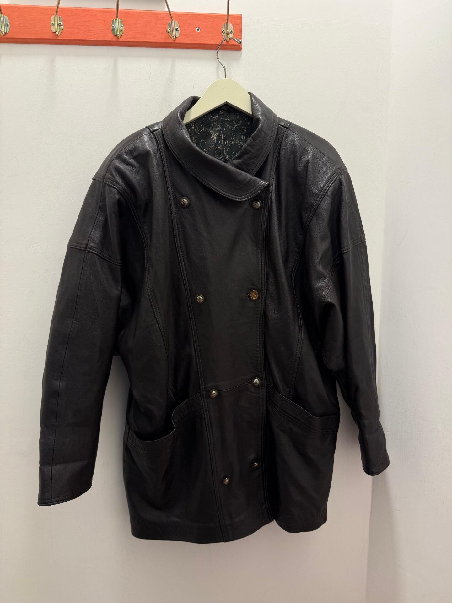 Giacca in pelle marrone