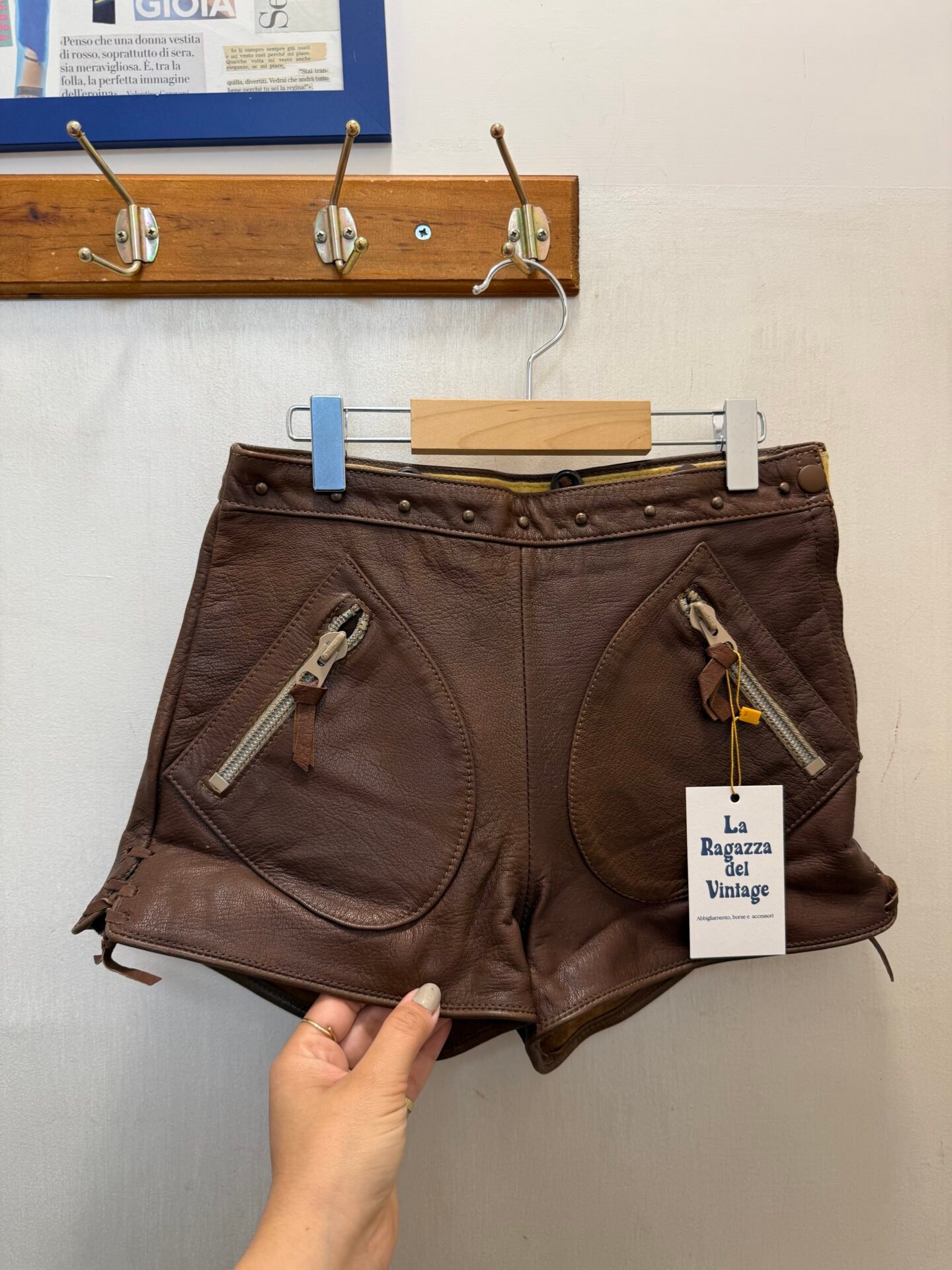 Bermuda pelle 6/7 anni