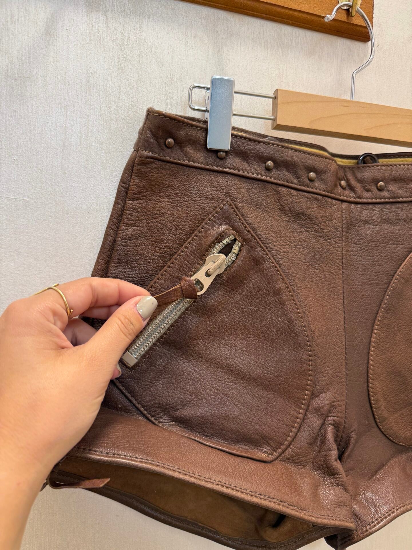 Bermuda pelle 6/7 anni