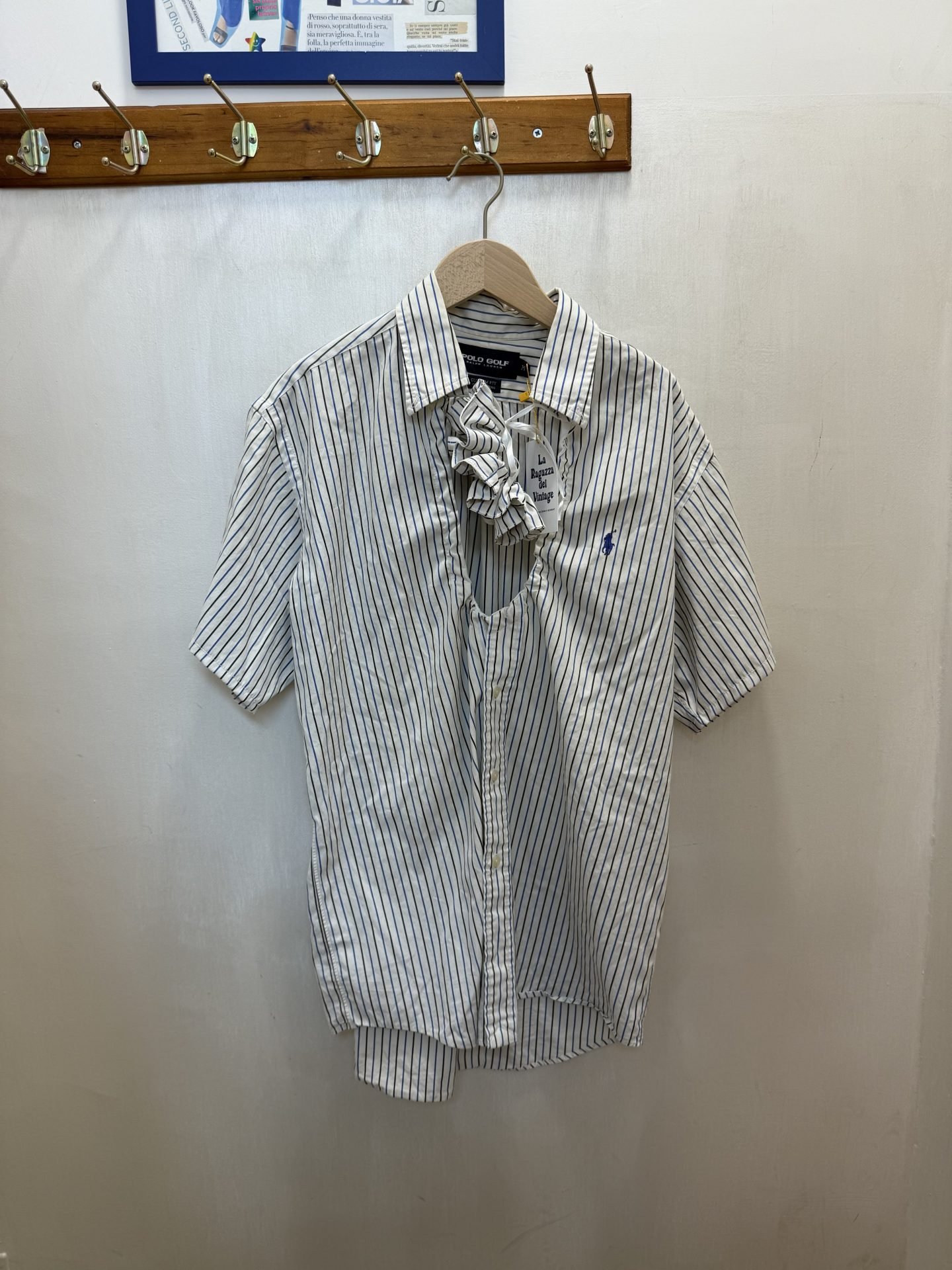 Camicia upcycled Ralph Lauren + scrunchies