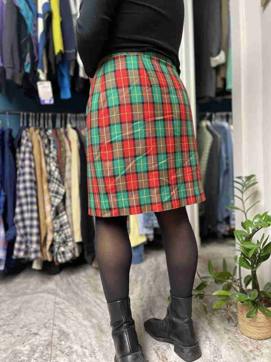 IMG_1381 Gonnellina tartan verde/rossa