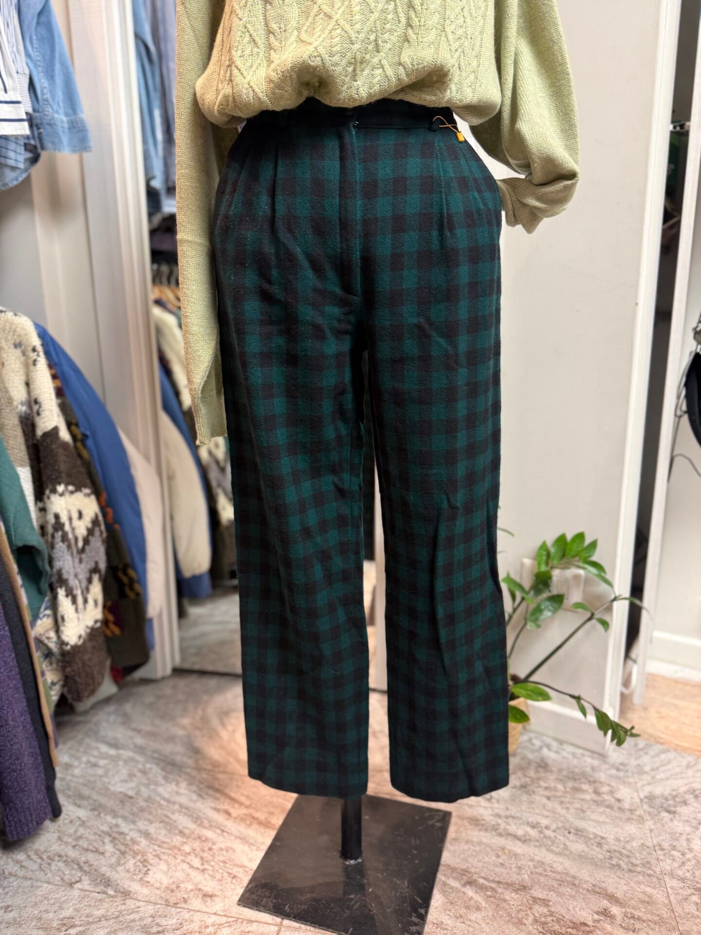 Pantalone tartan verde
