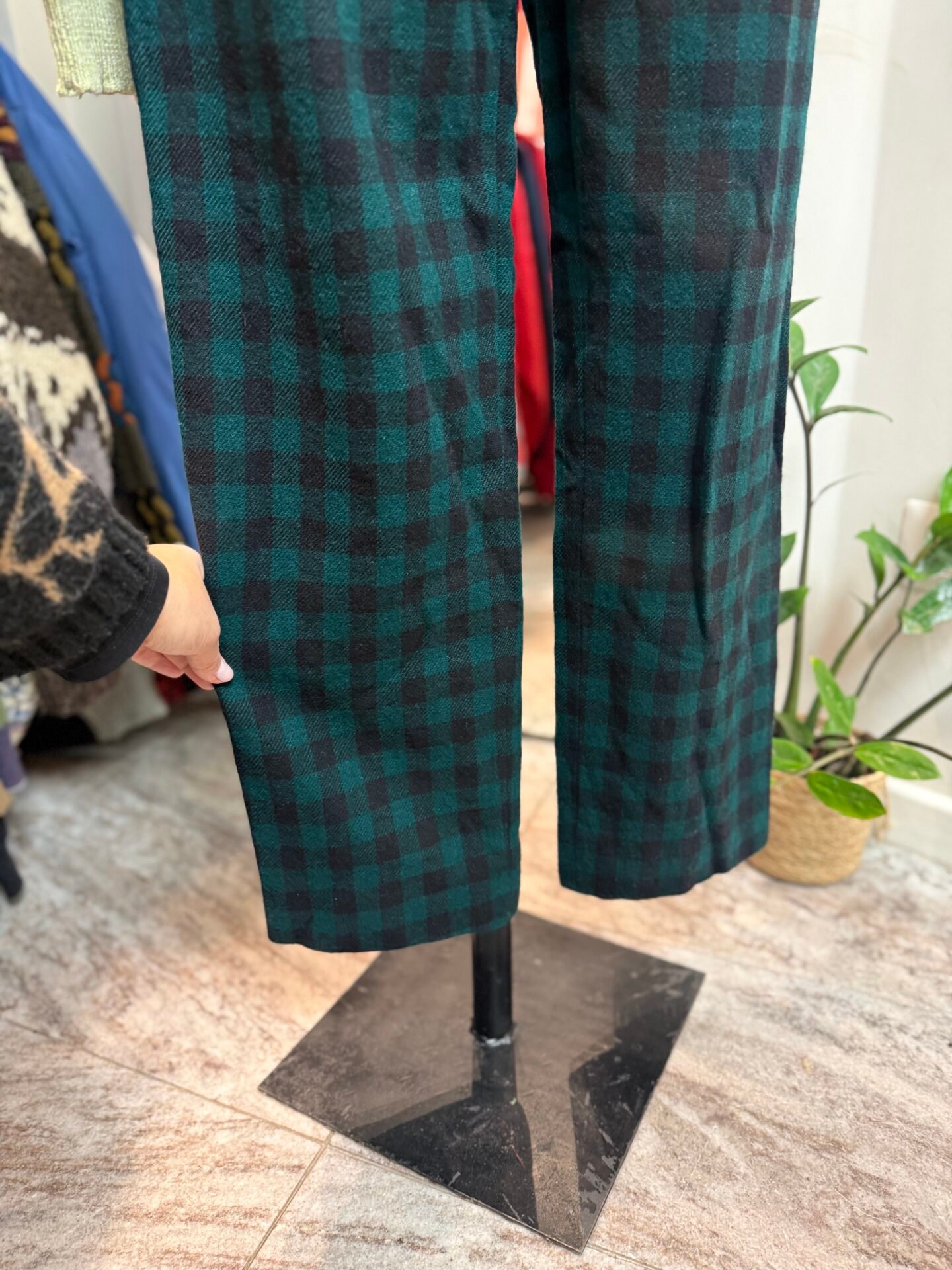 Pantalone tartan verde
