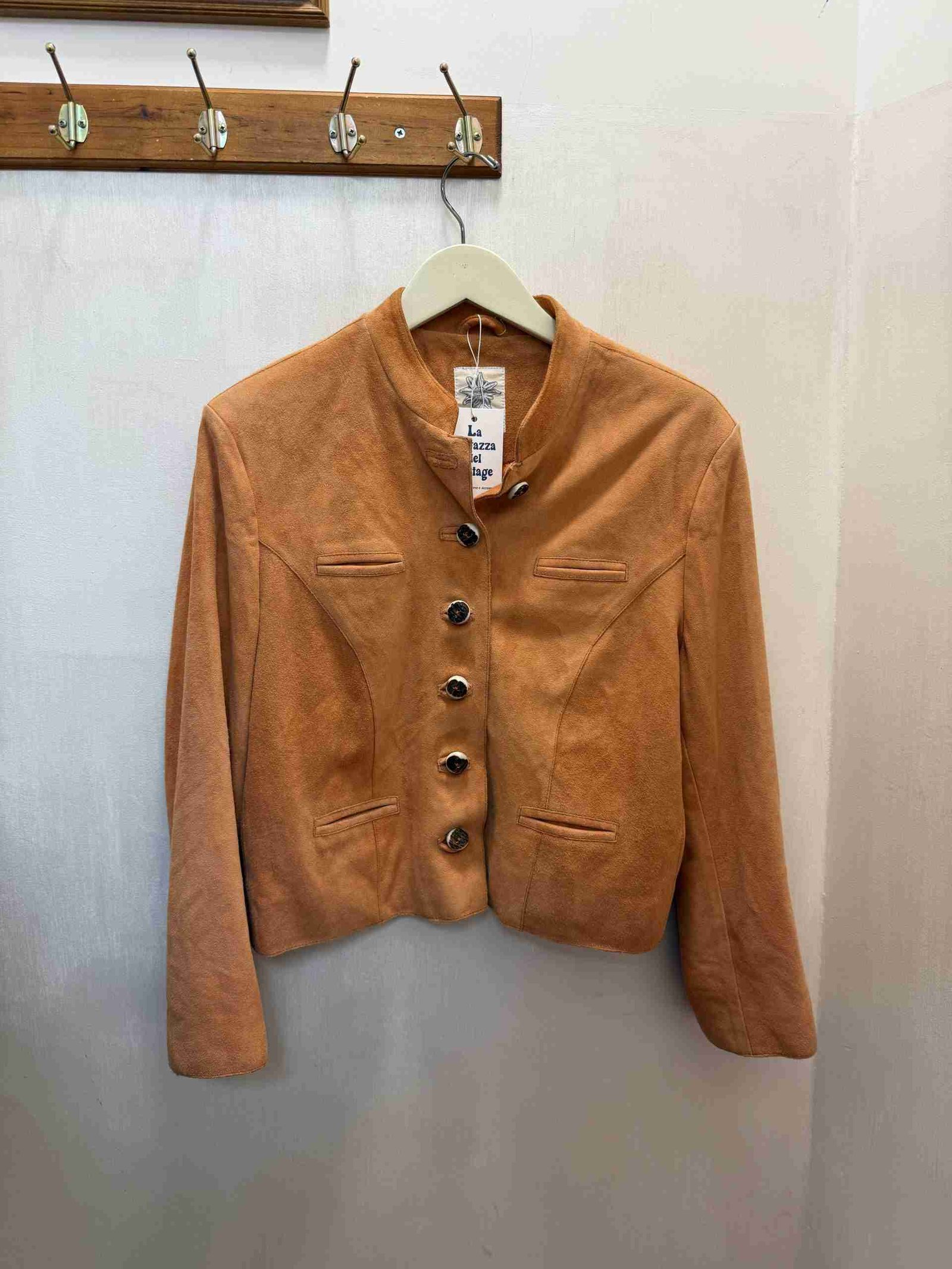 Giacca in pelle arancio