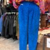 Pantalone velluto blu