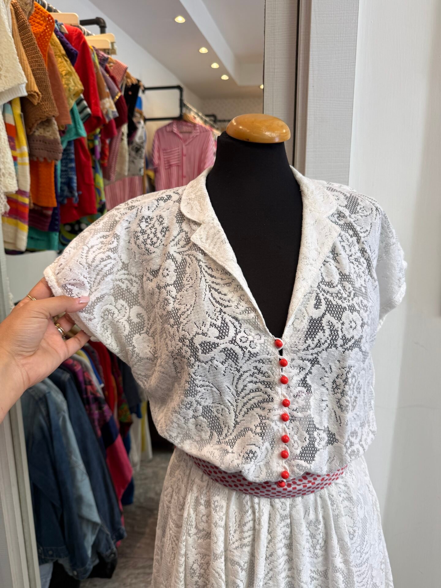 Vestito bianco pizzo