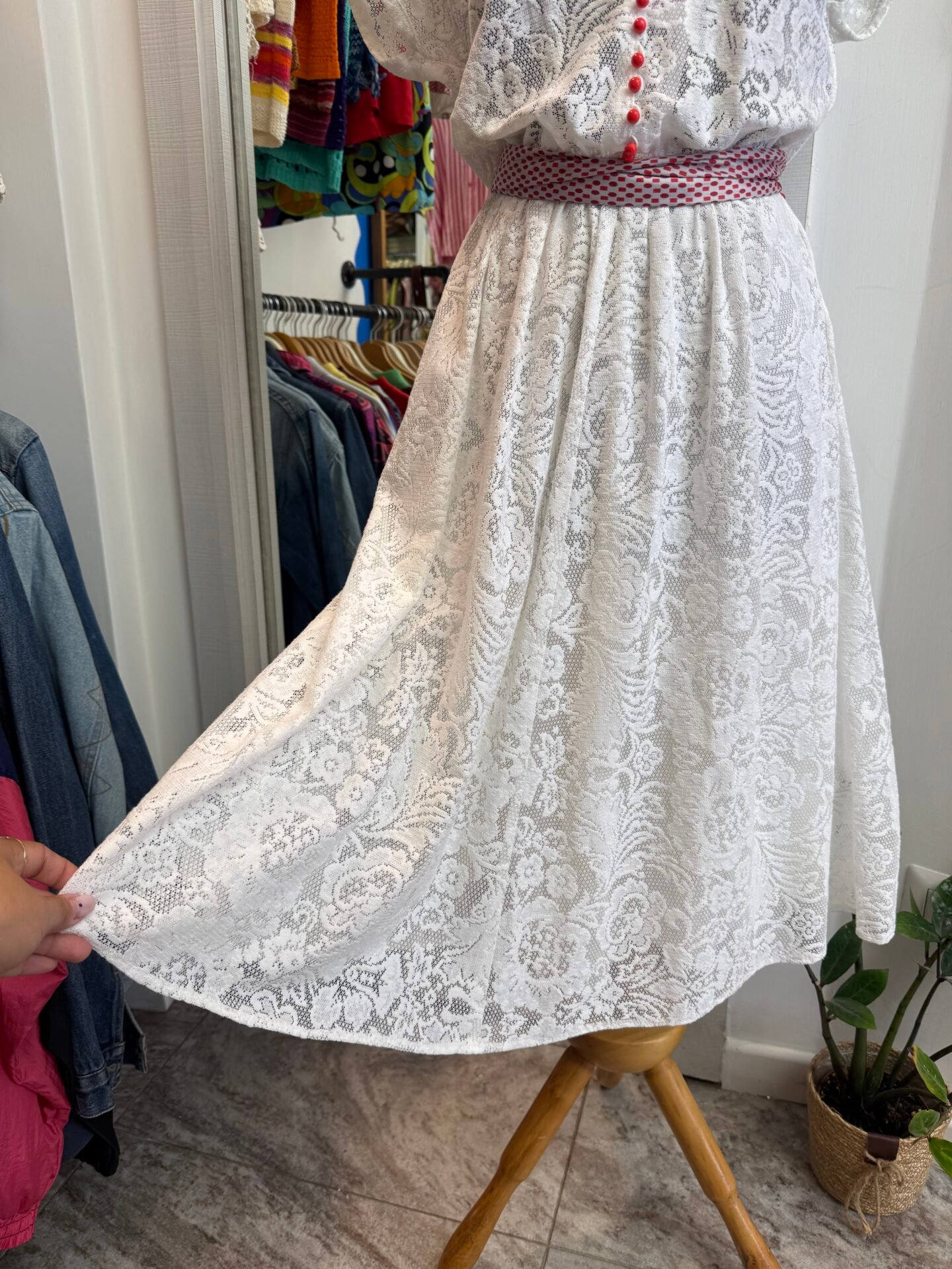 Vestito bianco pizzo