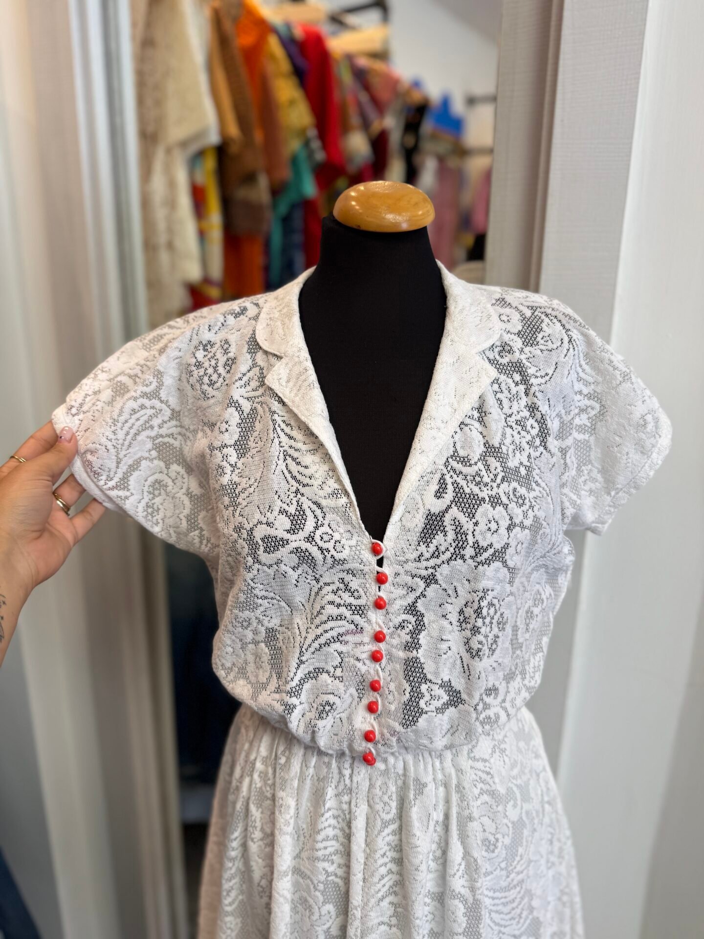 Vestito bianco pizzo