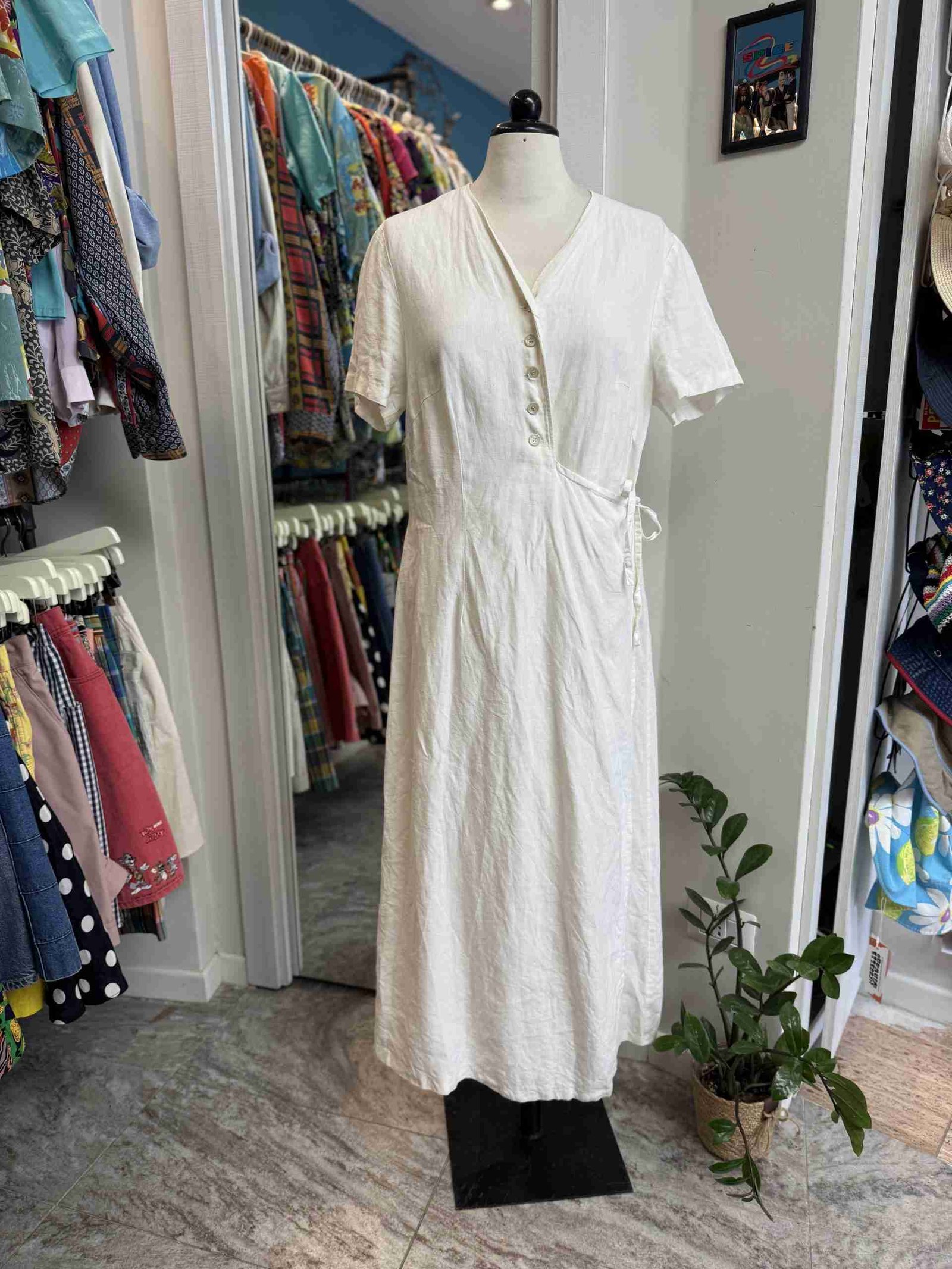 Vestito bianco in lino