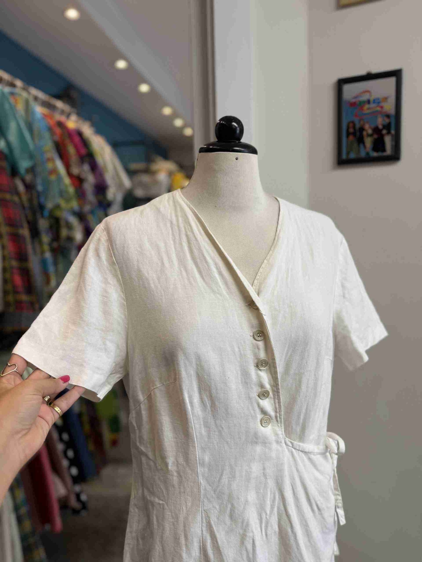 Vestito bianco in lino