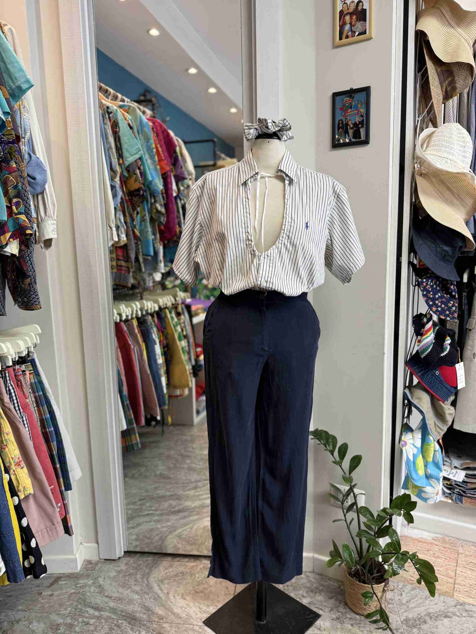 Camicia upcycled Ralph Lauren + scrunchies