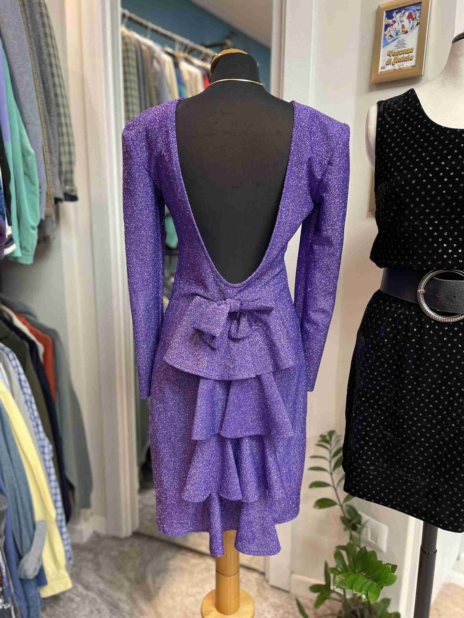 Vestito viola glitter