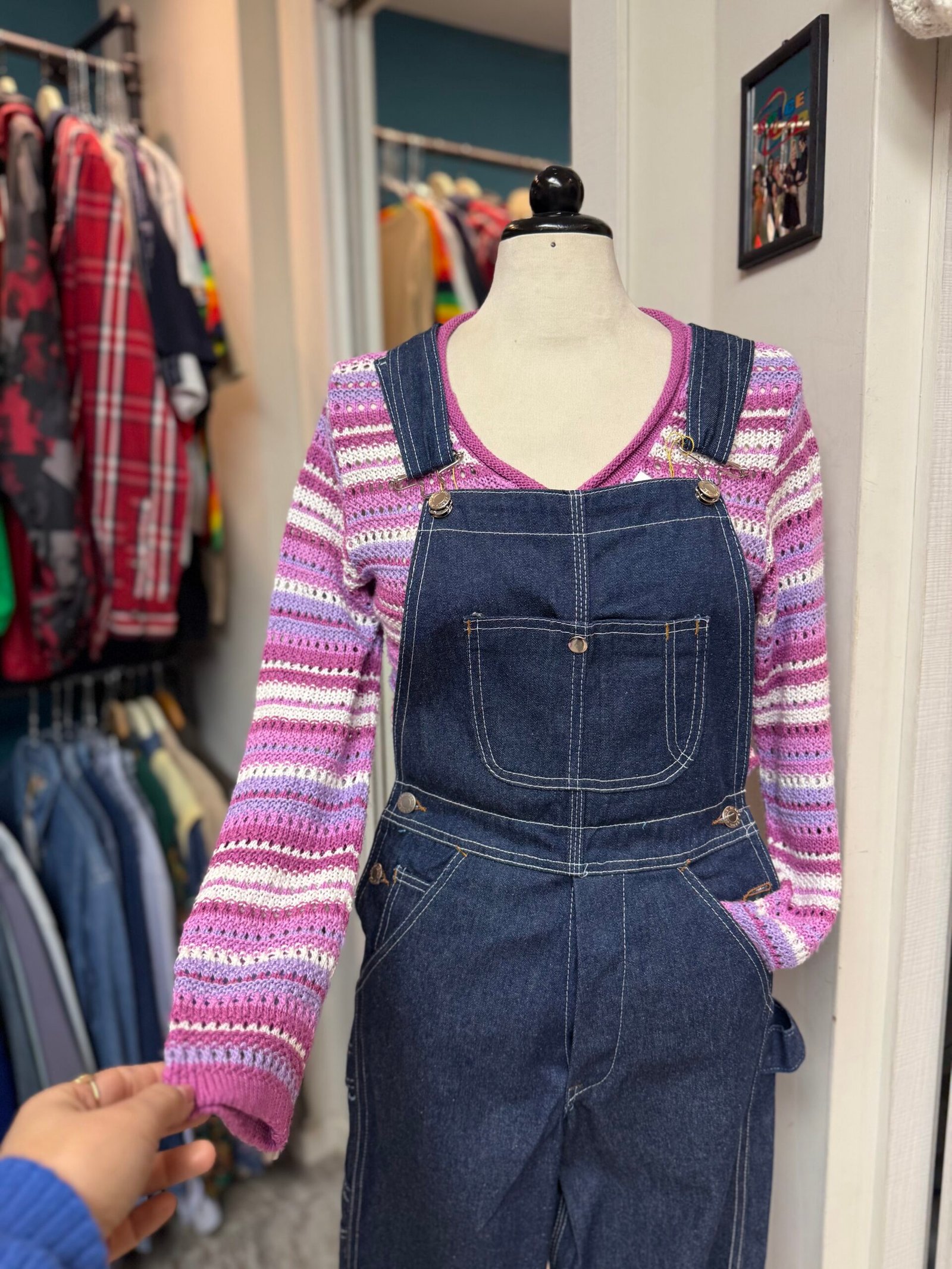 Maglioncino in cotone a righe