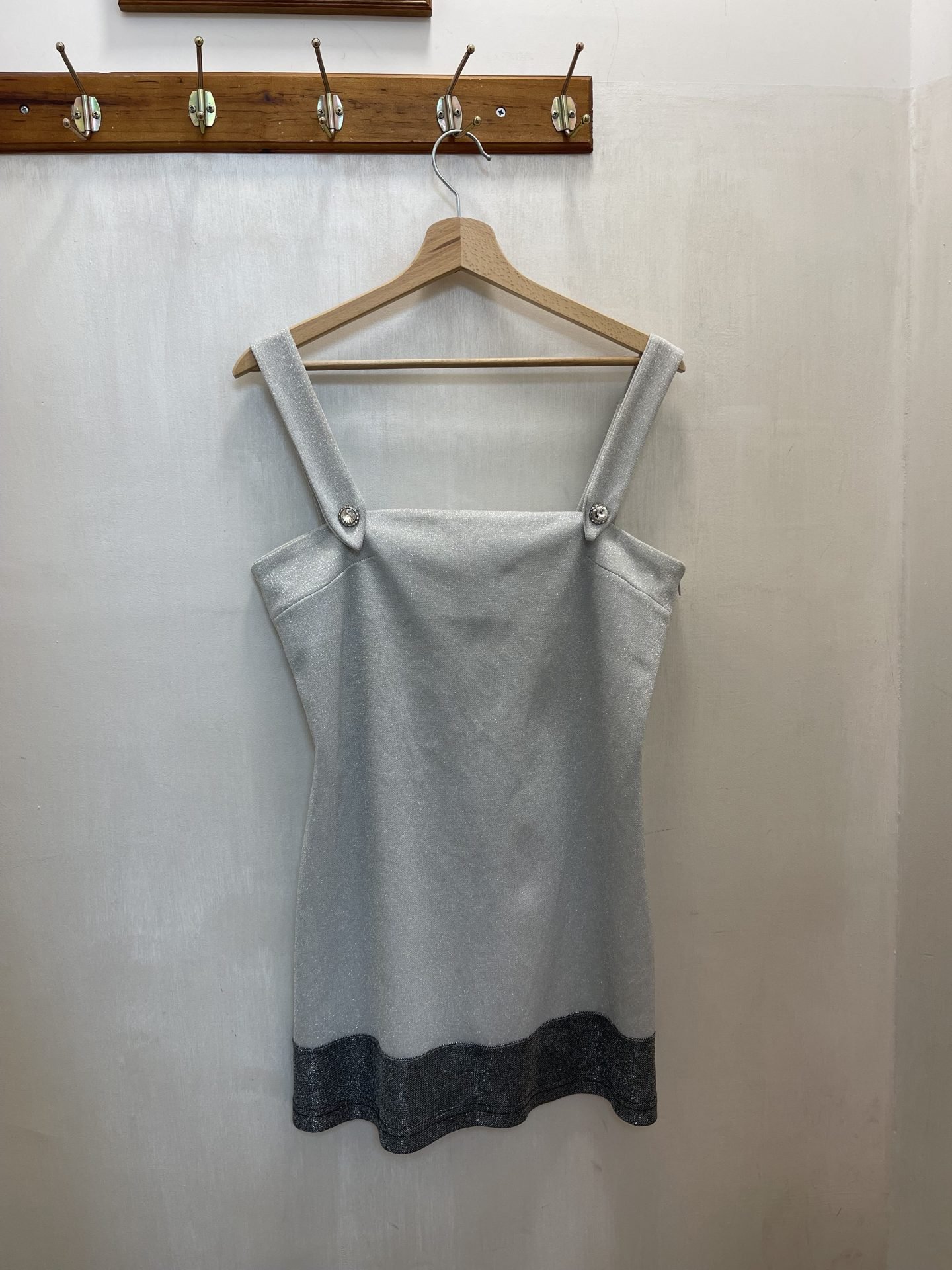Vestito grigio glitterato