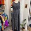 Vestito blu a righe