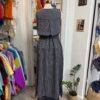 Vestito blu a righe