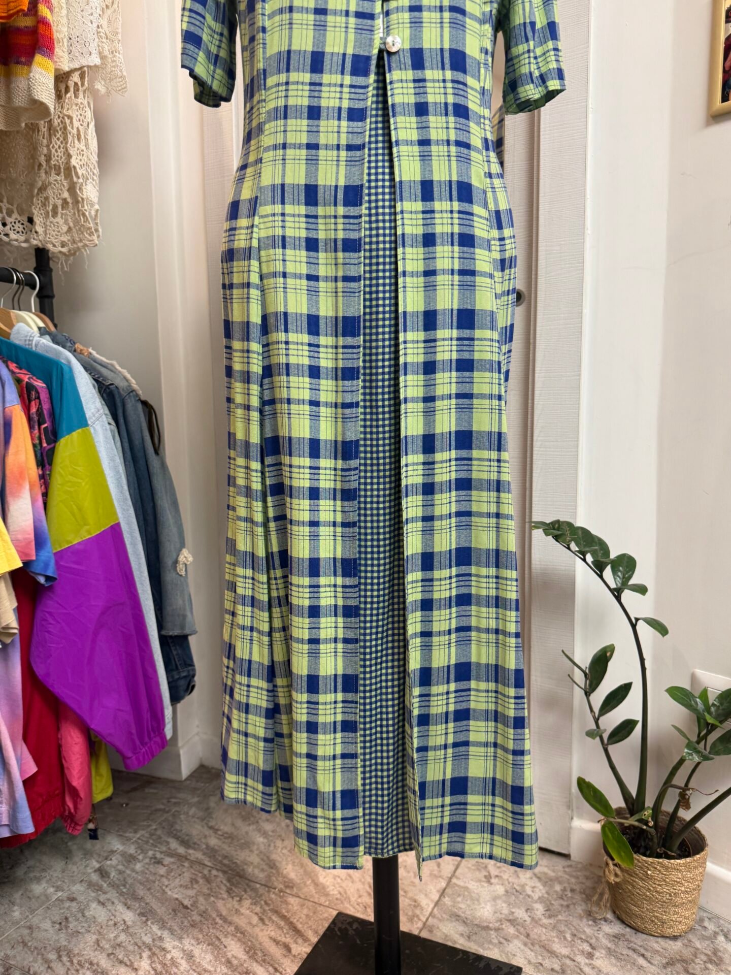 IMG_3488 Vestito Vichy verde e blu