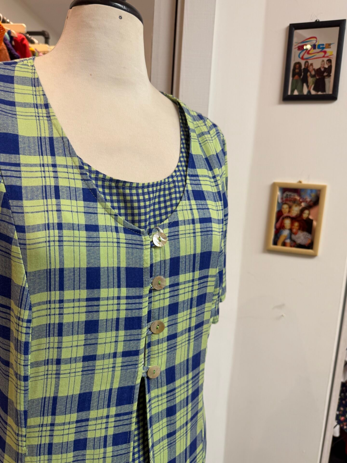 IMG_3489 Vestito Vichy verde e blu