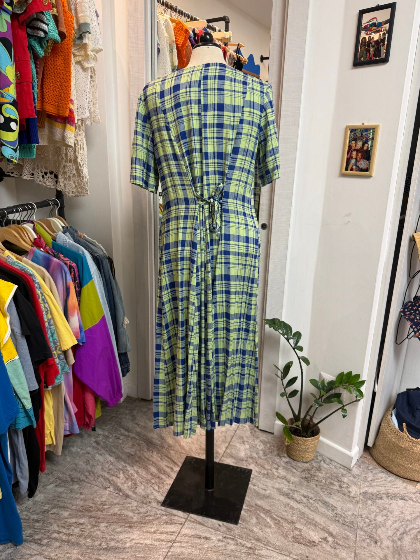 IMG_3490 Vestito Vichy verde e blu