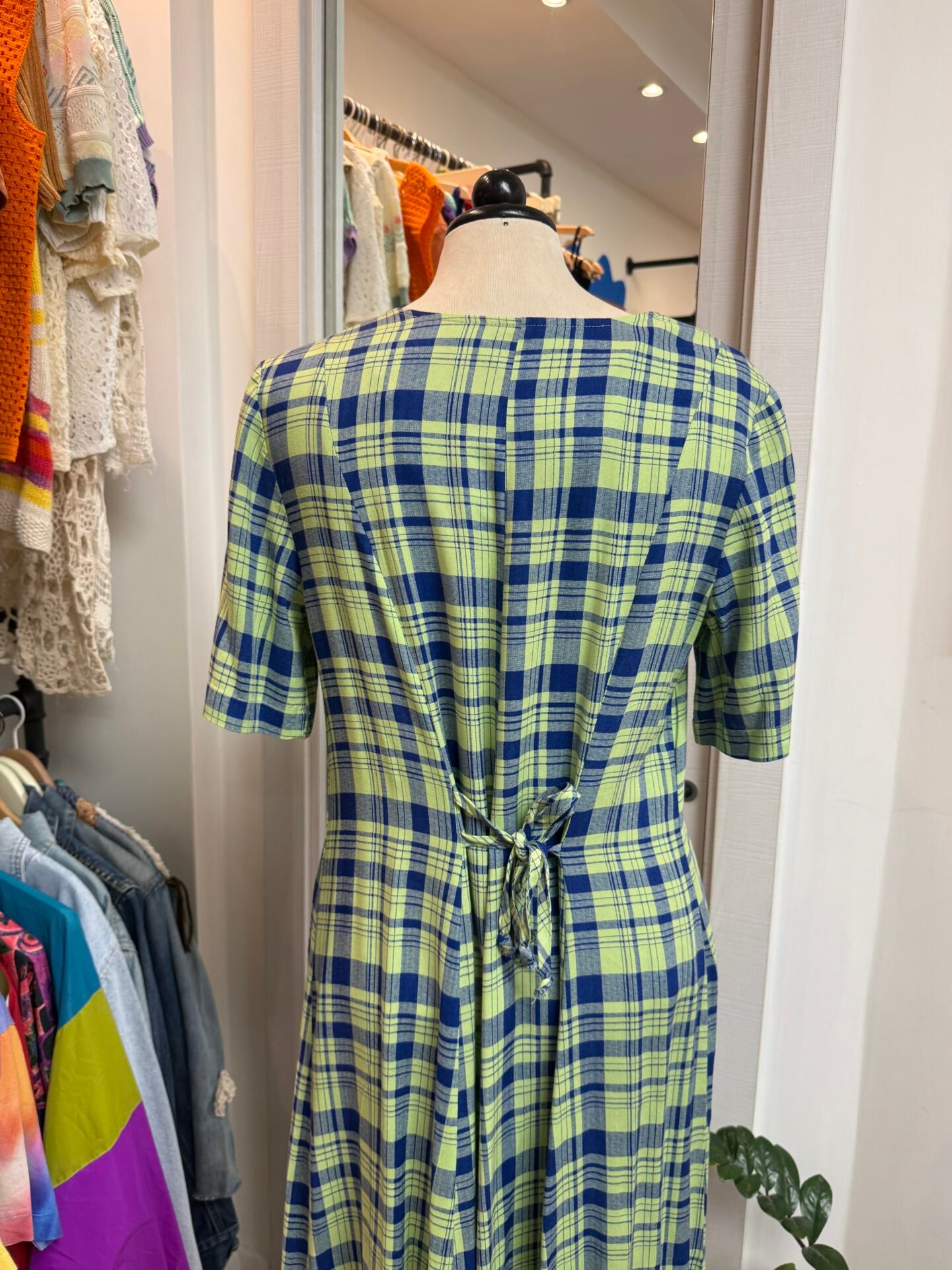 IMG_3491 Vestito Vichy verde e blu