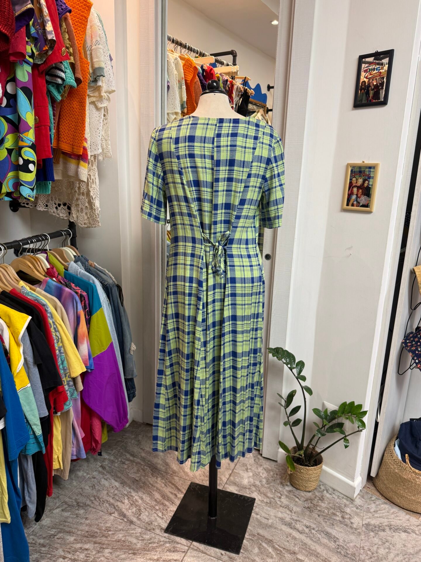 IMG_3492 Vestito Vichy verde e blu