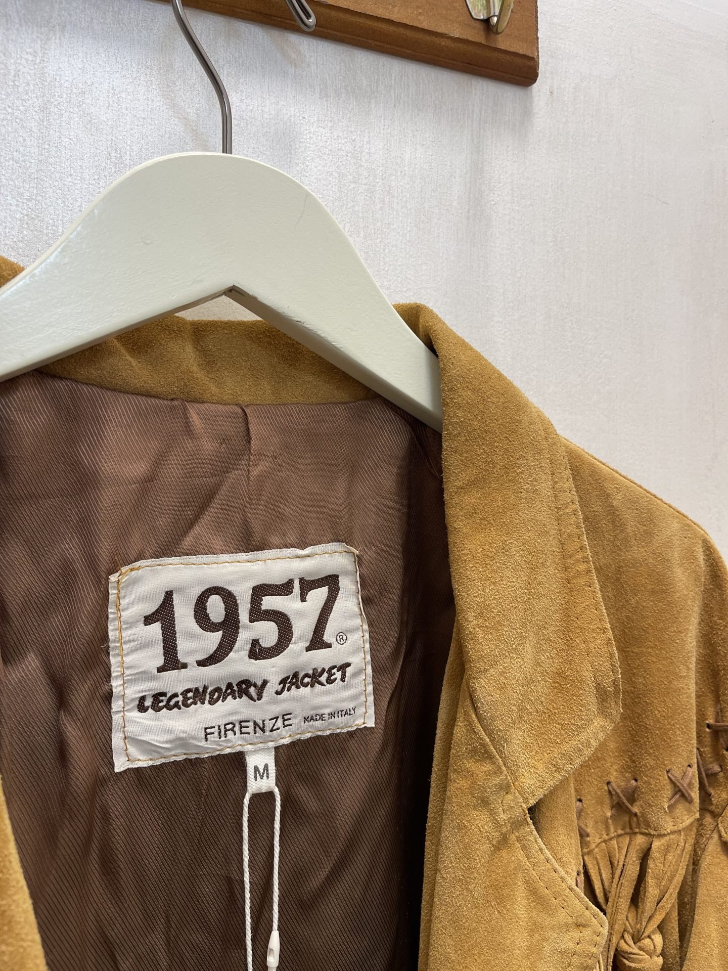 Giacca scamosciata con frange