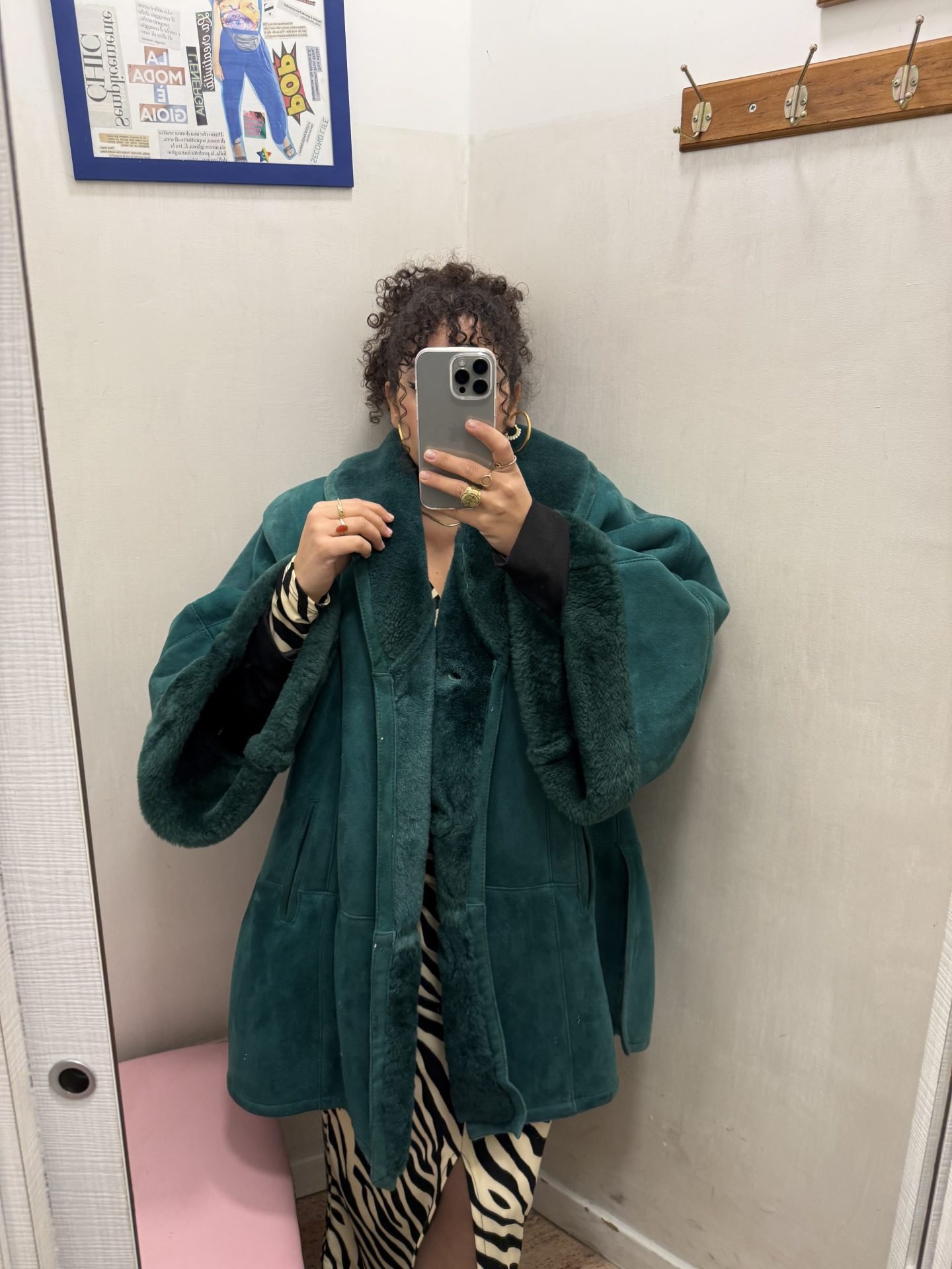 Montone shearling verde