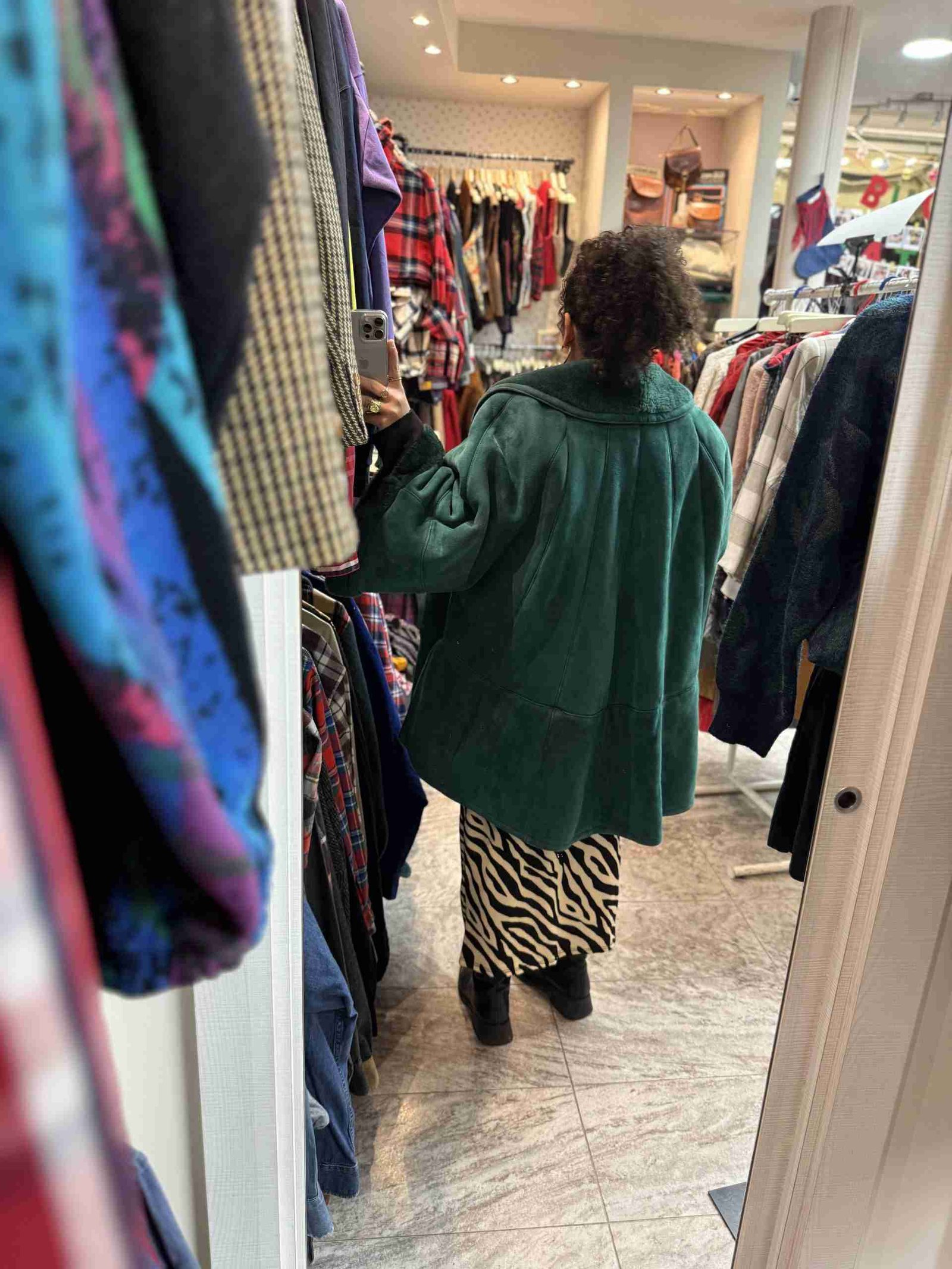 Montone shearling verde