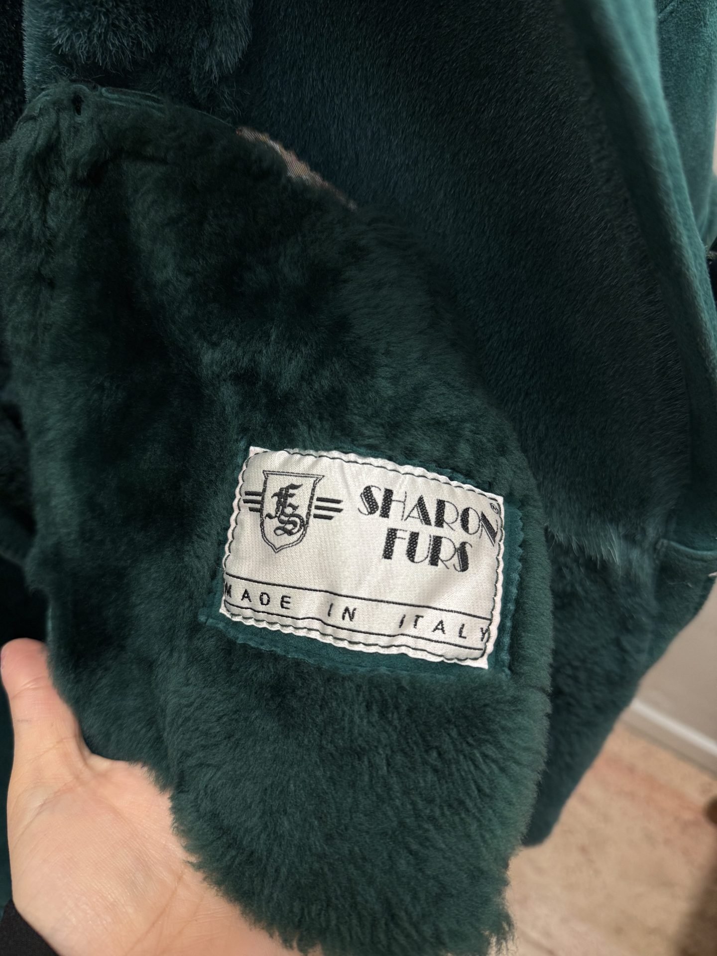 Montone shearling verde