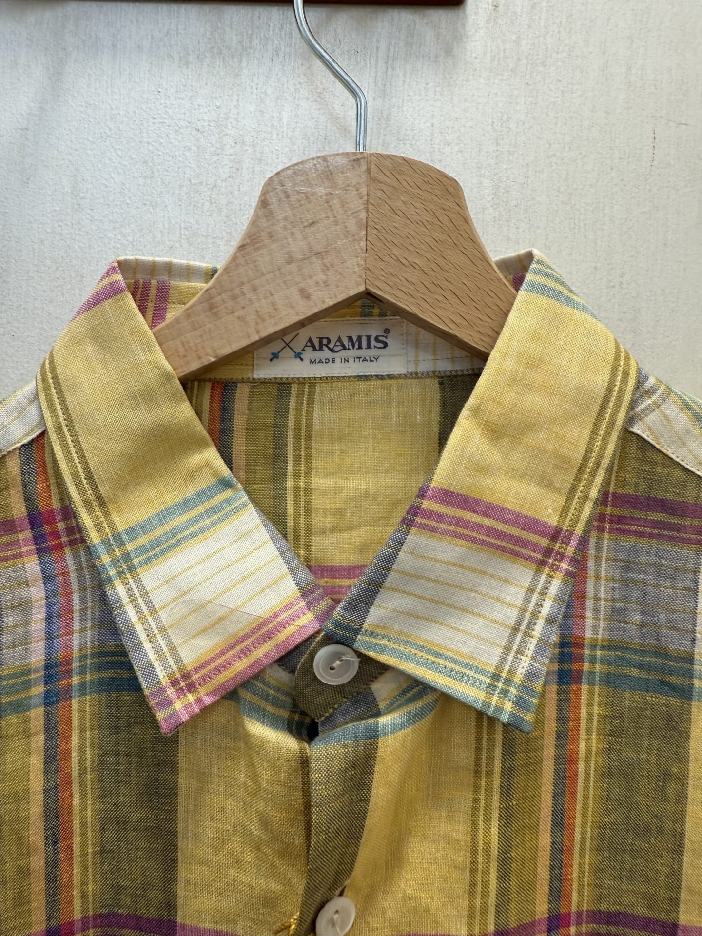 Camicia tartan gialla