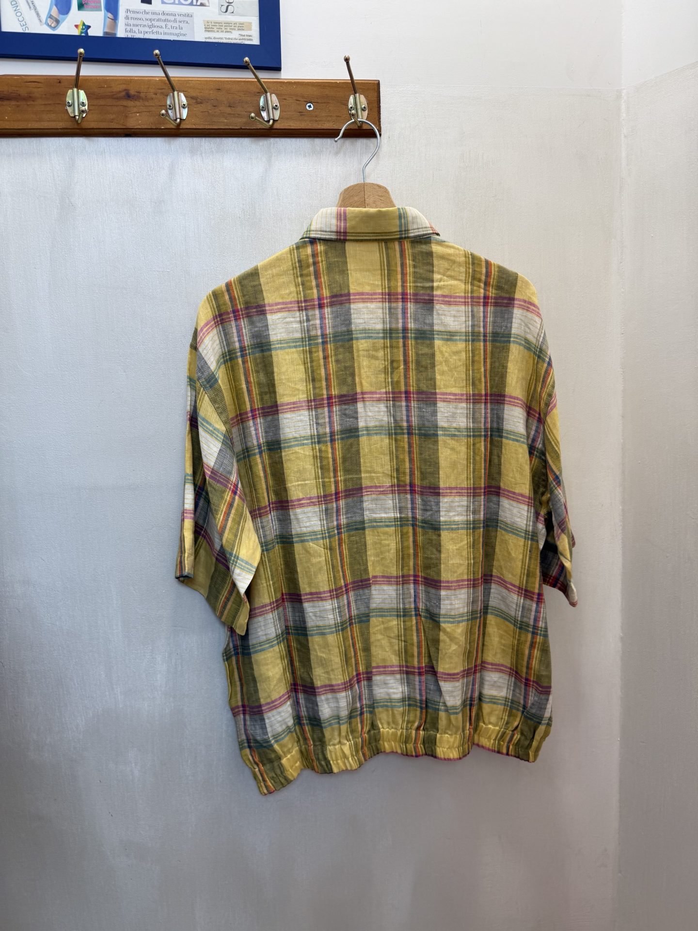 Camicia tartan gialla