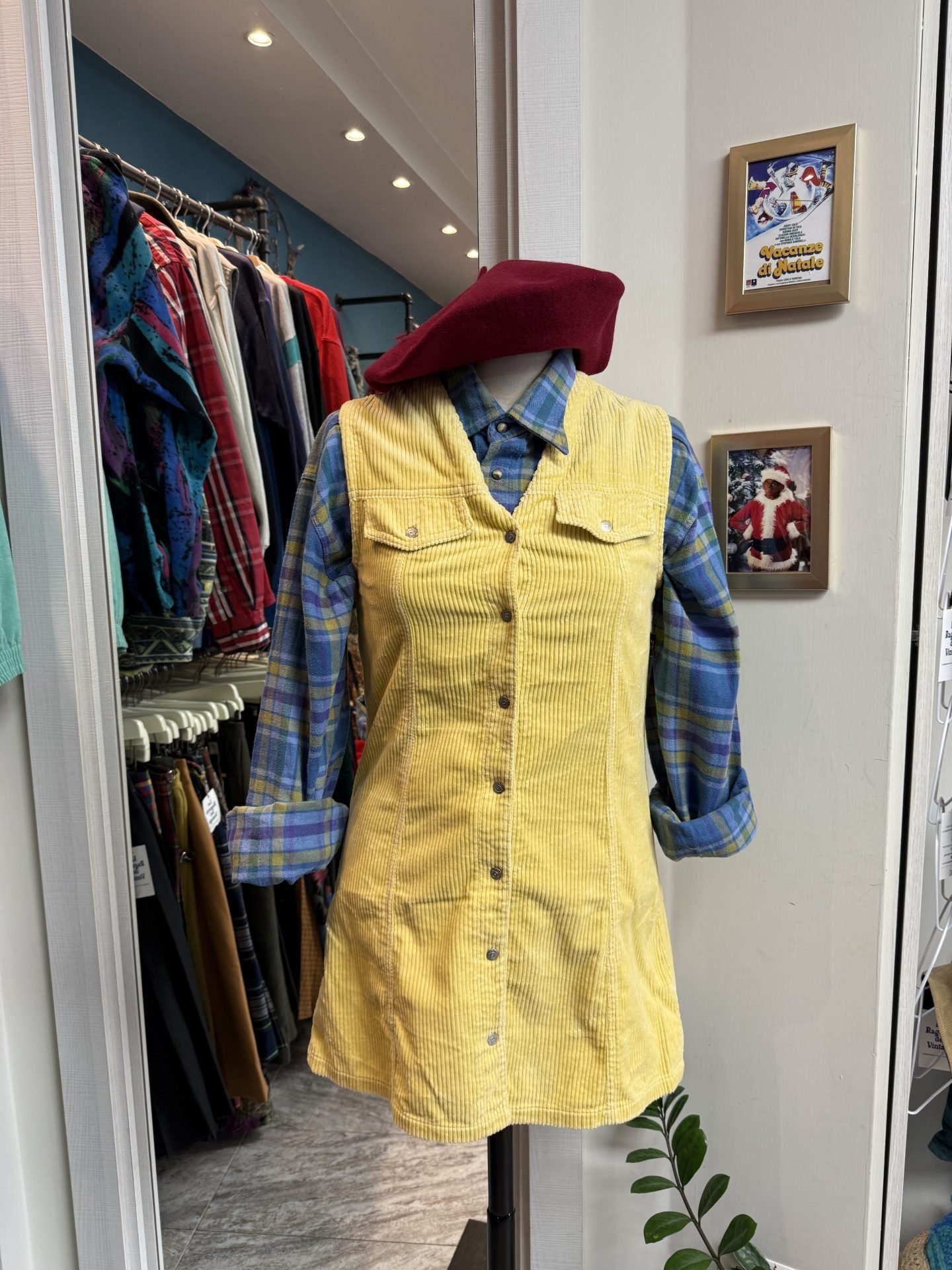 Vestitino giallo a costine